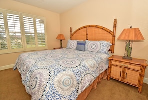 Master bedroom (upstairs) has a queen bed