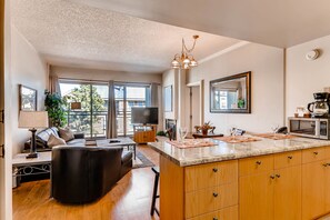 Comfortable open kitchen, dining, living room - Park City Lodging-115 A Edelweiss