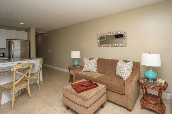 Ocean Dunes 316 - Oceanfront Living Room with Sofa Sleeper - Oceanfront Living Room with Sofa Sleeper