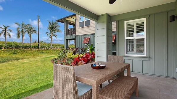 Pili Mai Resort at Poipu #01D - Covered Dining Lanai - Parrish Kauai