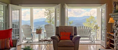 This house has 4 sets of double French doors to enjoy this amazing view.  