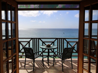 Sea Spray private terrace off the main living area with spectacular views