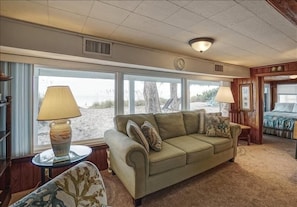 Living room with full beach view