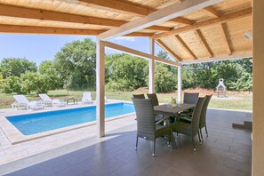 Terrace with outside table
