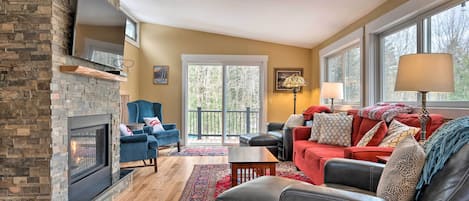 Stowe Vacation Rental | 3BR | 2.5BA | 2,200 Sq Ft | Stairs Required
