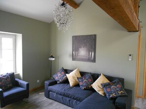 Lounge with large sofa bed
