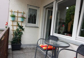 Ferienwohnung Enjoy, 33qm, 1 Wohn-/Schlafzimmer, max. 3 Personen-Balkon