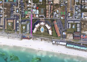 Right down the street is the beach