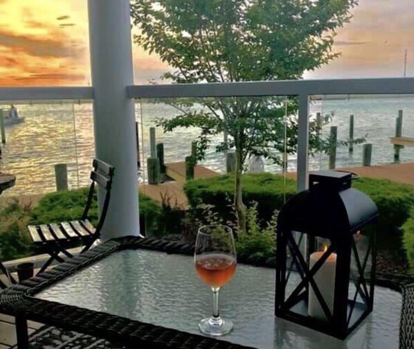 View from our deck - relax & enjoy a cool drink at sunset