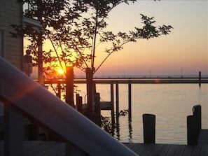 Summer sunset view from the deck