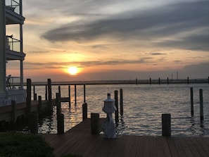 Summer sunset from our dock