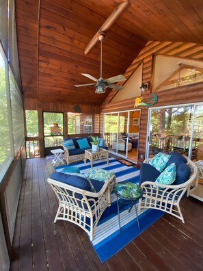 Back porch looking at lake
