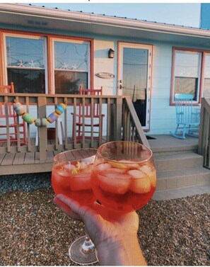 Sunset drinks on the porch