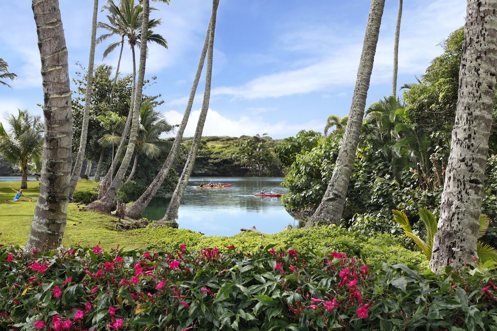 The riverside location of this enchanting Hawaii Airbnb Kauai allows for kayaking