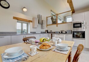 Beautiful light and airy kitchen and dining area