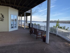 Expansive patio that runs the length of the house with breathtaking views.