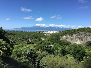 View from the balcony: sea and mountain