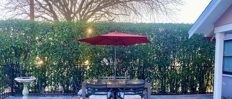 Front Patio with View of Downtown Area