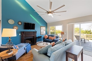 Living Room with Porch Access