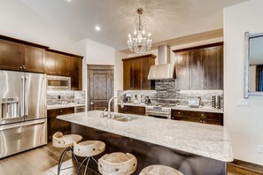 Room, Indoors, Kitchen, Furniture, Kitchen Island