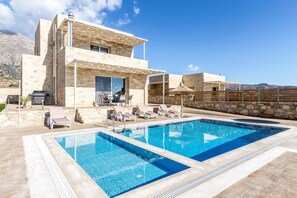 Villa with sea views,Triopetra,Rethymno,Swimming pool area