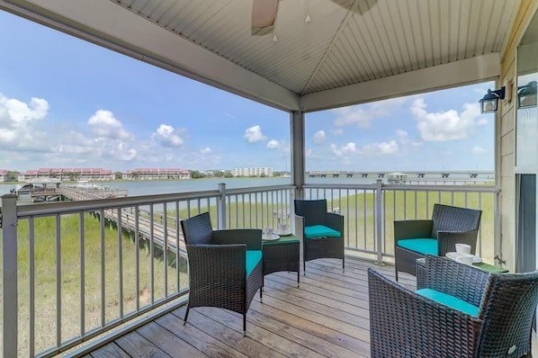 142 Waters Edge - Screen Porch with River Views