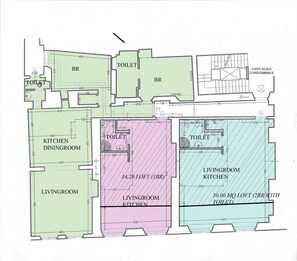 the property is divided into 3 units:
GREEN-ERNESTO,PURPLE-FRESCO,AZURE-TEATRO