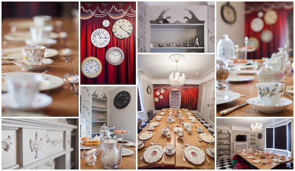 Madhatter Dining Room for the ultimate teaparty! Seats 24