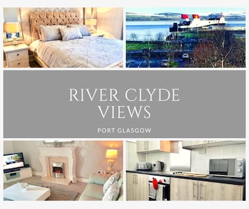 RIVER CLYDE VIEWS - PRIVATE APT, SWIMMING POOL, FITNESS GYM, SAUNA, STEAM ROOM.