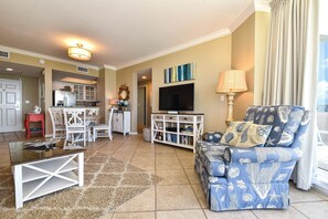 Silver Shells St. Croix 402 - Living Area with TV
