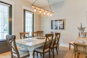 1st Floor Dining Room with Door to Porch