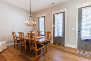 Dining Room with Front Door View