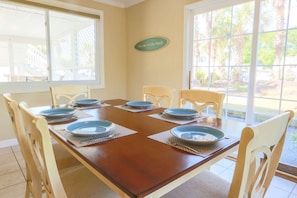 Isle Be Back Down is well equipped with plates, silverware, placemats and a full selection of kitchen houseware goods.