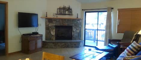 Living Room with Gas Fireplace 