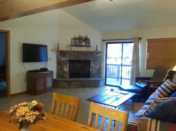 Living Room with Gas Fireplace 