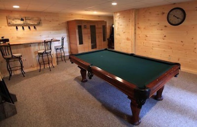 AS SEEN ON HGTV LOG CABIN LVING $140.00 GAME ROOM 