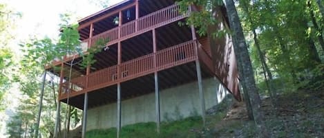 Three levels of private porches