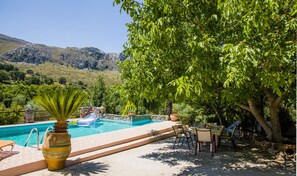Private pool villa in Agouseliana,Swimming pool and exterior furniture