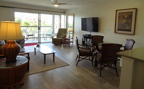 Living room and dining area