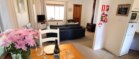 Dining area and fully equipped kitchen