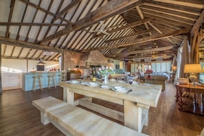 Ground floor: Open plan dining area with kitchen and seating area