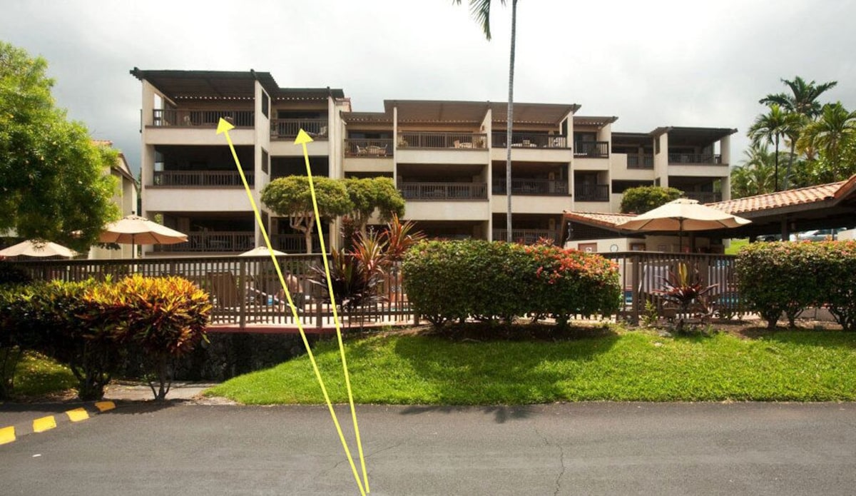 Aloha Condos, Kona Coast Resort, Condo 1-304, Ocean View