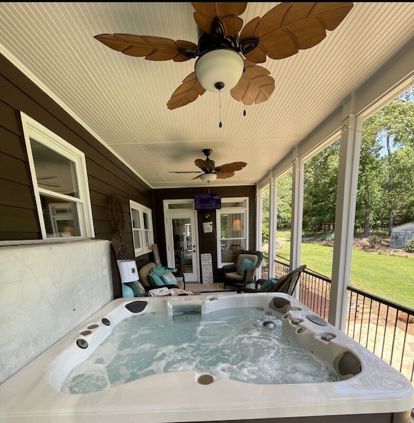 Heat up or cool down in the “hot” tub!! Great for summer fun w/out heat too!!