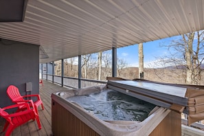 Hot Tub on Lower Covered Deck