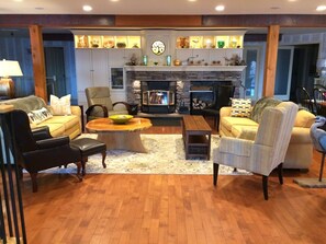 Main living area and fire place