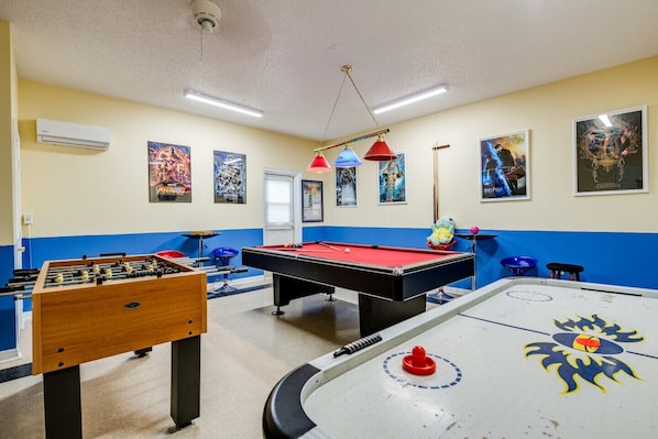 Game-room fully air-conditioned