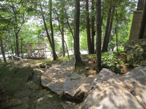 Steps down to the lake