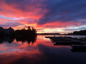 Sundown view of our bay from Dock on the Bay restaurant.