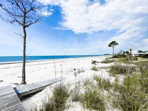 Step out of Old Salt and directly onto your private beach front.