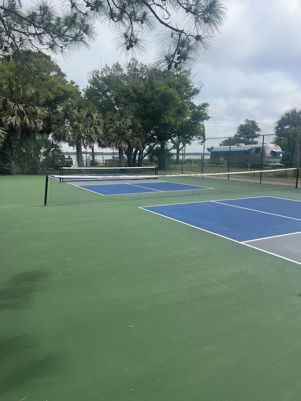 2- pickleball courts between the beachhouse and harbor